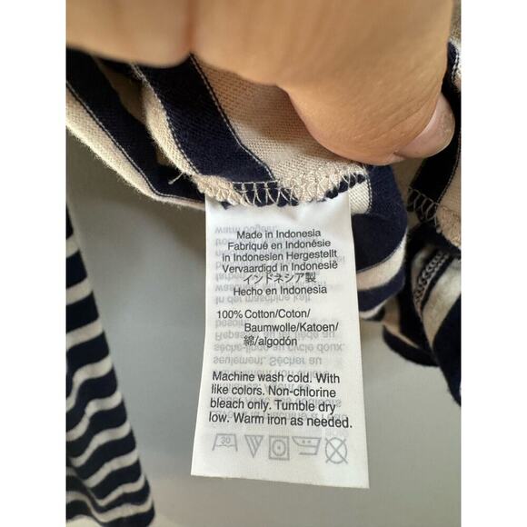 Madewell Stripe Block Wide Sleeve Turtleneck In Linen size med - Picture 6 of 7